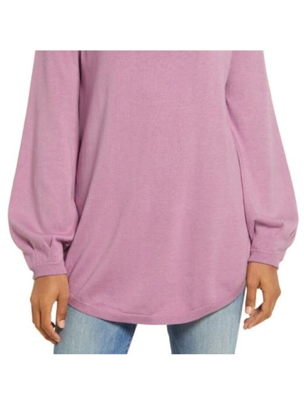 CASLON BNWT Bishop Sleeve Sweater Xsmall Lavender - Picture 2 of 10